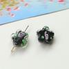 Ins Hyun-a - Cuentas de agujero recto con forma de hoja verde, flores, accesorios de cristal para bricolaje, pendientes, horquillas, material de carcasa para teléfono móvil, venta al por mayor