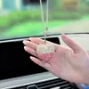 Colgante creativo de corazón de diamante con degradado para coche, estilo ins, corazón 3D con incrustaciones de diamantes, decoración para espejo retrovisor