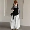 Conjunto de Primavera y Otoño para Niñas 2026 Nuevo Casual Niña Top Falso de Dos Piezas con Pantalones de Globo Relajados