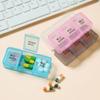 Pastillero portátil de tres compartimentos, pastillero pequeño para medicamentos de mañana, mediodía y noche, tres comidas al día, tamaño pequeño, caja de almacenamiento de productos para el cuidado de la salud