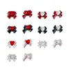 Popular Joyería de Moño de Resina Chica Coreana Dulce Corbata de Moño Biselada Manicura Uñas Diamante Accesorios Diamante