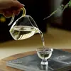 Tetera de Vidrio de Alta Transparencia con Asa de Colores, Recipiente para Compartir Té Estilo Japonés, Resistente al Calor y Anti-quemaduras, Accesorio para Juego de Té Kung Fu, Jarra para Té