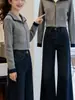 Suéter de manga larga extremadamente elegante para mujer con cuello camisero, nuevo modelo otoño e invierno 2026, top de punto ajustado y versátil para figuras petite