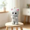 Muñeco de Dibujos Animados 3D de Resina Flocada Más Vendido Juguete Gato Lindo Llavero DIY Colgante para Bolso Teléfono