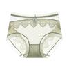 Bragas de encaje para mujer, sexys, de algodón puro, con entrepierna de talla grande, ligeras, transpirables, de cintura alta, pantalones cortos triangulares puros para mujer
