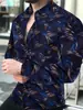 Camisa casual masculina listrada, estilo fino de verão, camisa masculina estilosa de manga comprida plus size para os mercados transfronteiriços europeu e americano
