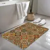 Tapete de Chão para Banheiro Estilo Étnico Tapete para Porta Resistente a Lama Entrada de Casa Tapete Absorvente Doméstico Secagem Rápida Macio Tapete de Chão de Diatomita Tapete para Pés