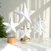 Estrella decorativa para la punta del árbol color champán, estrella explosiva de espuma, decoración navideña con purpurina, adorno navideño, decoración de mesa navideña