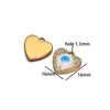 Acero Inoxidable Oro 18K Corazón con Goteo de Aceite Ojo de Piedra de Strass Colgante DIY Moda Collar Pulsera Accesorios para Ropa Venta al por Mayor