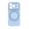 Funda de Silicona Líquida para Teléfono Móvil Adecuada para Apple 17Promax Funda para Teléfono Móvil Iphone16Plus con Soporte Magnético Giratorio