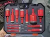 Juego de Brocas para Soldadura Fuerte en Seco, 12 Piezas, Rojo, 6-35 mm, Broca Seca para Mármol, Azulejo, Vidrio