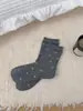 Calcetines estilo ballet, calcetines de otoño e invierno de color liso, con lunares lindos, de media pantorrilla para mujer, con encaje, calcetines apilables dulces y lindos
