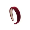 Barra de Acero Mismo Estilo Parte Superior Cranial Alta Lado Ancho Banda para el Cabello de Terciopelo Retro Francés para Lavado de Cara de Mujer Accesorios para el Cabello de Moda Versátiles