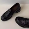 2026 Verano Negro Suela Gruesa Sin Cordones Punta Redonda Retro Commute Mocasines Cómodos Diarios Moda Casual Para Mujer