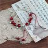Pulsera de cuentas con sentido de diseño avanzado, pulsera de perlas de nicho de lujo ligero, pulsera de temperamento versátil para mujer, pulsera de celebridad de internet, venta al por mayor de joyería