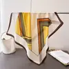 Estilo Polavocal patrón de espiga sensación de algodón lino cuadrado pequeño pañuelo de seda imitación terciopelo turbante chal pañuelo solar bufanda para mujer