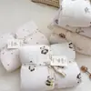 Colcha de Verano Doble Gasa Morada Conejo Morado Clase A Algodón Puro Lavable a Máquina para Niños Guardería Colcha de Aire Acondicionado