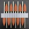 10 Piezas mango de 2.35mm cabeza de lijado de uñas de silicona cabeza de lijado de goma para pulir jade herramientas de pulido para productos de hueso