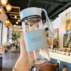 Taza de Vidrio Refrescante Resistente al Calor Estilo Coreano para Mujeres con Cuerda Portátil para Descanso de Té Taza para Té de Flores Taza de Agua Simple de Negocios para Hombres