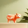 Vaso Criativo para Suculentas em Formato de Raposa Pequena, Bandeja para Flores com Controle de Raízes, Vaso de Cerâmica de Barro Grosso com Tema Animal para Suculentas, Vaso de Terracota Atacado para Uso Doméstico