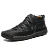 Botas Martin de Tamanho Grande Chegada Nova Transfronteiriça Sapatos de Couro Masculino Outono Sapatos de Couro Casuais Tendência Masculino Costura Sapato Masculino de Cano Alto