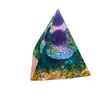 Bola de Cristal 73 Estilos Pirámide Bola de Cristal Transfronteriza Pirámide de Piedra Triturada Artesanías para el Hogar Adornos de Resina
