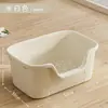 Bandeja para arena de gato extragrande, a prueba de salpicaduras, elevada, semicerrada, engrosada, estilo abierto, inodoro para gatos, venta al por mayor de fabricante de suministros para mascotas