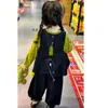 Conjunto Informal Coreano para Niñas de Primavera y Otoño Conjunto Elegante con Pantalón de Mezclilla para Niña Pequeña Conjunto Versátil de Moda de Tres Piezas