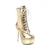 Nuevas botas cortas europeas y americanas de punta redonda, con cordones al frente, botas de moda, botas de jinete con zapatos para discoteca, botas de comercio exterior