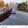 Copa Grabada Retro de Nicho, Copa de Vino Extranjera, Vaso para Jugo con Forma de Flor Prensada, Copa de Vino para Bar