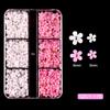 Transmisión en Vivo Transfronteriza Macarrón Tridimensional Resina Flor de Cinco Pétalos Mixta Amazon Mayorista Cambia de Color Manicura Bolitas de Acero Pequeñas Mayorista