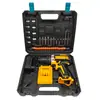 Taladro Recargable con Batería de Litio Taladro de Batería de Litio de Alta Potencia Destornillador Eléctrico Multifuncional Taladro de Pistola Juego de Herramientas de Batería Comercio Exterior