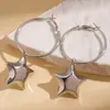 Pendientes Redondos Brillantes de Aguja Plateada Transfronterizos Europeos y Americanos Pendientes de Botón de Lujo Ligero de Gama Alta Pendientes para Mujer con Sentido de Diseño Nicho