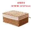 Cesta de almacenamiento de tela tejida de ratán, mesa de té de escritorio, artículos diversos, cesta para juguetes y llaves, caja de almacenamiento de cosméticos, cesta para refrigerios
