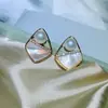 Pendientes de Perla de Agua Dulce Natural Blanca de Nácar S925, Pendientes de Forma Geométrica, Estilo de Diseño de Nicho, Pendientes de Perla con Forma de Rodete