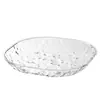 Plato para Huesos Transparente con Patrón de Glaciar, Plato de Mesa de Lujo para Desechos de Comida de Grado Alimenticio, Plato Duradero para Snacks y Frutas para Sala de Estar