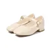 2026 Zapatos de Tacón Alto para Niñas Primavera y Otoño Nuevos Zapatos de Cuero para Niños para Vestidos Zapatos Mary Jane de Moda para Niñas Pequeñas Zapatos Individuales al por Mayor