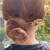 Venda Quente Transfronteiriça Colorido Fluorita Rosa Grampo de Cabelo Dourado e Prata Grampo de Cabelo Acessórios de Joias Atacado