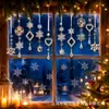 Colgante de copo de nieve austriaco de acrílico transparente, barra de hielo, gota de agua Decoración navideña, lámpara de cristal, adorno para árbol de Navidad