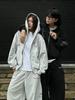2026 Amazon Otoño e Invierno Hombres y Mujeres Europeo y Americano Gótico Y2K Street Holgado con Capucha Cremallera Sudadera Pantalones Traje