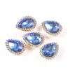 Gota de Agua Transfronteriza Doble Capa Punto Diamante Girasol Cosido a Mano Piedra Accesorios para el Cabello DIY Decoración de Equipaje Ropa Accesorios de Pedrería Venta al por Mayor