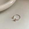 Anillo simple irregular con diseño de nicho en plata de ley 925 estilo coreano, anillo apilado moderno para mujer, estilo frío