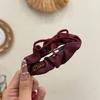 Esencial de Otoño e Invierno Estilo Coreano Nuevo Diadema de Cuadros Rojos Pinza de Pato Lazo Cuadros Lazo Grande Intestino Simple Diadema Clip para Cabello Bb