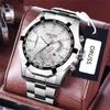 Directo de fábrica Guapo Tendencia de moda Negocios Esfera grande Reloj de hombre Estudiante Casual Acero Reloj de cuarzo