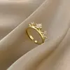 Anel de Laço Super Brilhante com Micro-Incrustação de Zircônia para Mulheres Meninas Tendência Ins Simples Anel de Dedo Fashionável Anel Aberto Estilo Coreano Celebridade da Internet Joia de Mão