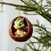 Colgante de Bebé Dragón de Navidad Acrílico Transfronterizo Colgante de Huevo de Dragón Volador Colgante Pequeño de Navidad Plano Regalo Coche Pequeño