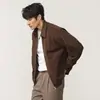 Chaqueta a cuadros retro versátil estilo old money con solapas para hombre, holgada y desgastada, nueva para otoño, uso diario casual