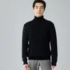 Suéter Masculino de Caxemira para Outono e Inverno Suéter Engrossado Tamanho Grande Gola Alta Meia Suéter Solto para Camada Interna Suéter de Lã Pulôver para Homens