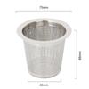 Atacado de fábrica coador de chá metal aço inoxidável preparador de chá tipo xícara com duas alças coador de chá de viagem acessórios para conjunto de chá