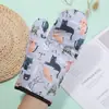 Guantes de Horno para Gatos Forro Engrosado Anti-quemaduras Microondas Guantes Aislantes del Calor Alta Temperatura Cocina Hogar